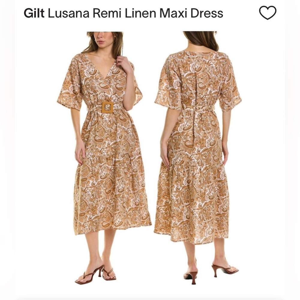 Lusana Remi Linen Maxi Dress, size S